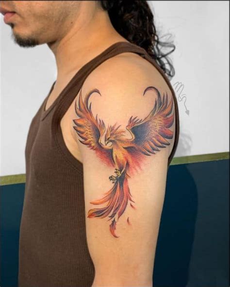 phoenix tattoo homme|109 Best Phoenix Tattoos for Men 